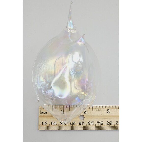 Silvestri Iridescent Blown Glass Fish W/ Hanging Loop Handcrafted Home Décor - Picture 6 of 7